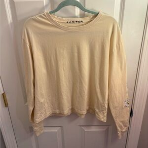 Life is good Daisy Cream Long Sleeve Shirt Large